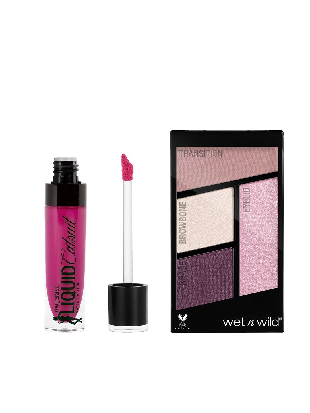 

Wet n Wild Sustainable Set Of Eyeshadow & Nice To Fuschia Lipstick, Magenta