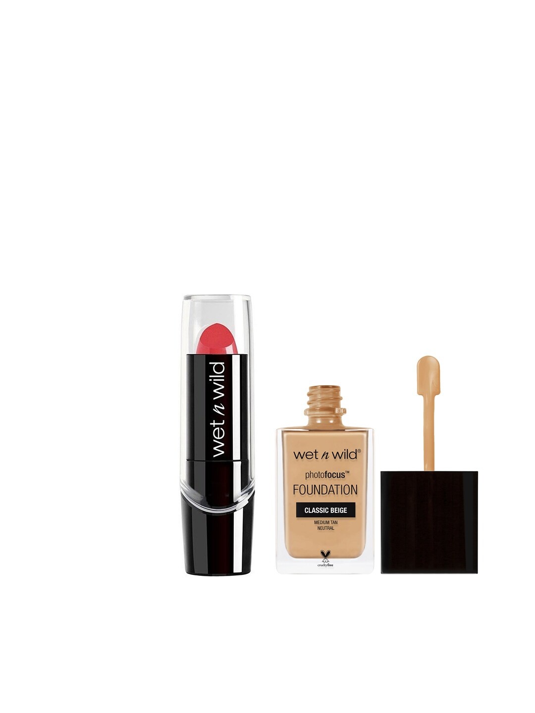 

Wet n Wild Sustainable set of Lipstick & Foundation, Beige