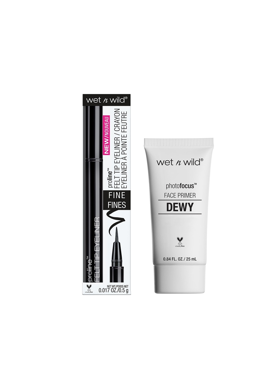 

Wet n Wild Sustainable Set Of Eyeliner & Face Primer, White