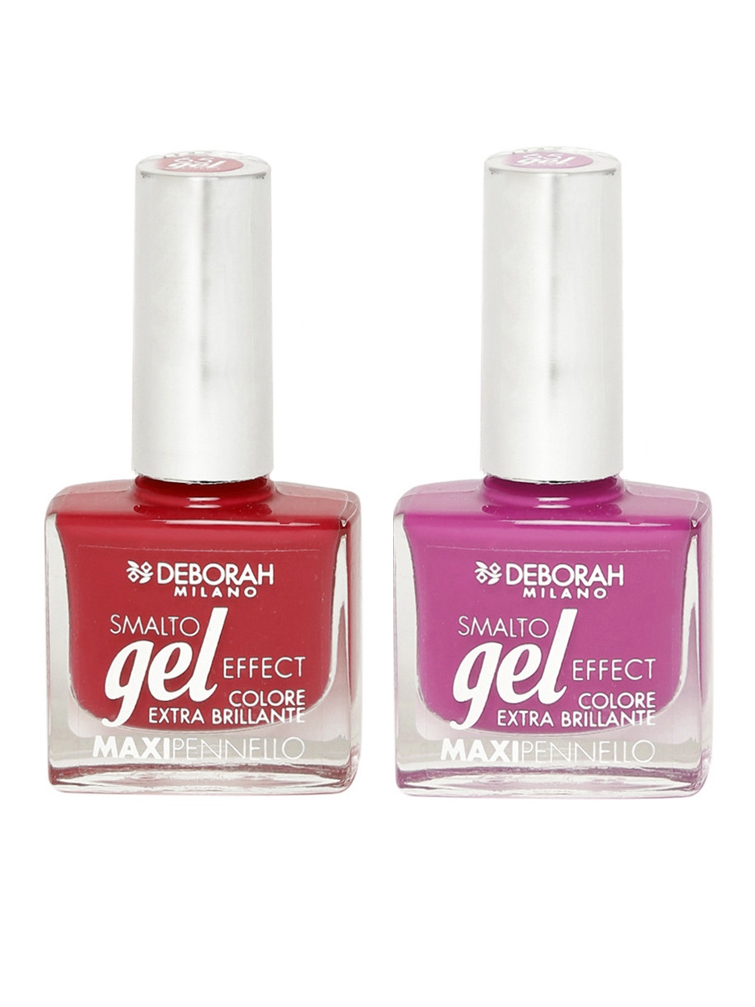 

Deborah Milano Smalto Gel Effect Maxipennello Set of Red 33 & Doll's Pink 22 Nail Polishes