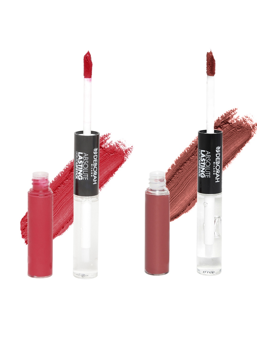 

Deborah Milano Set of 2 Lipsticks with Gloss, Red