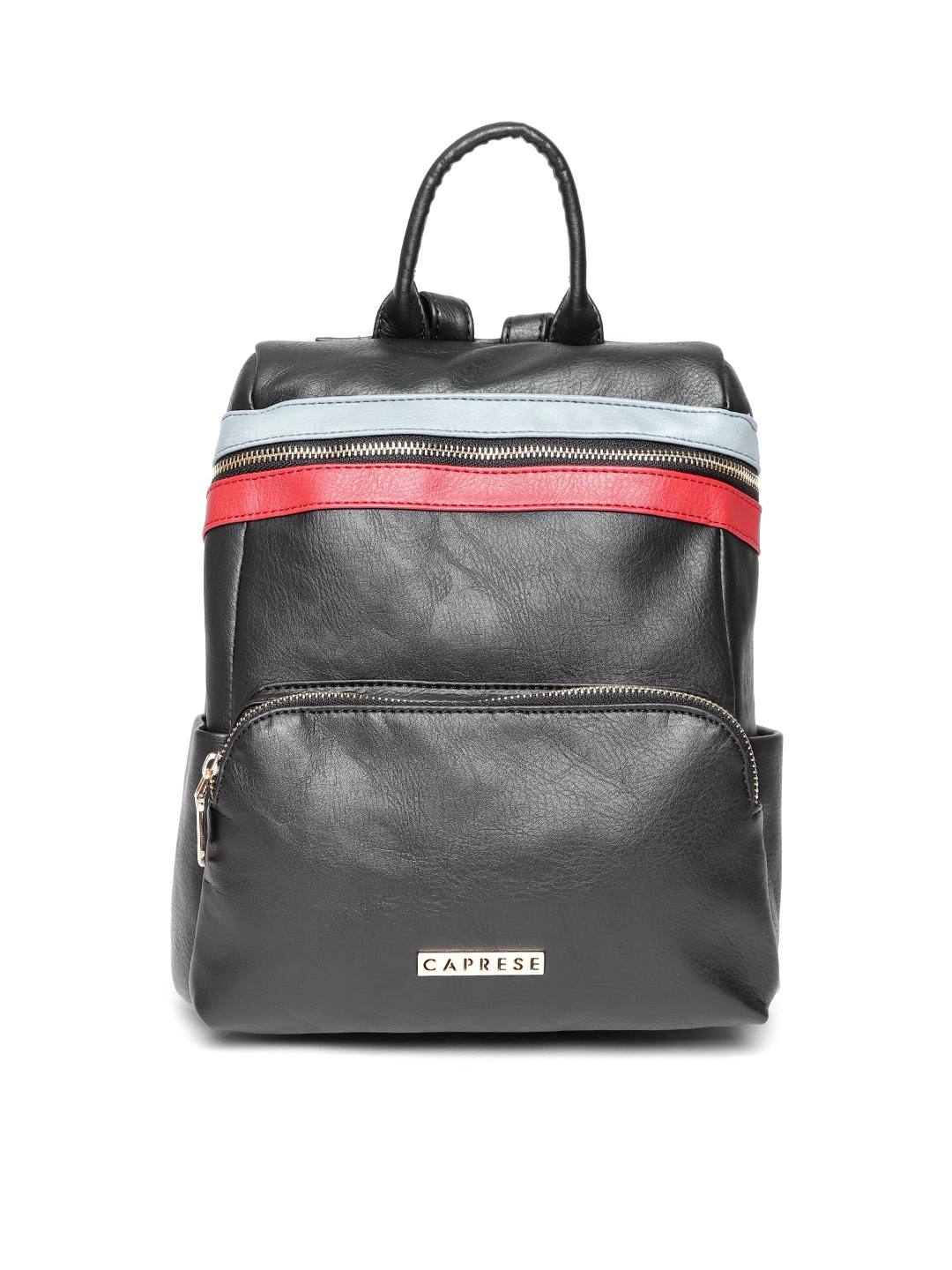 

Caprese Women Black Solid Backpack