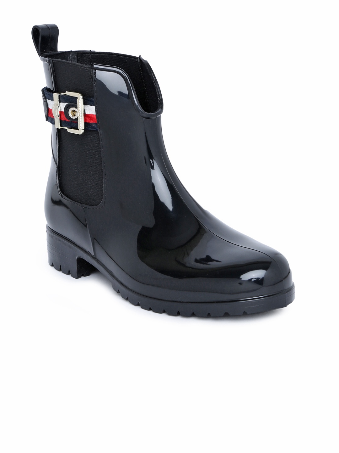 

Tommy Hilfiger Women Black Mid-Top Flat Boots