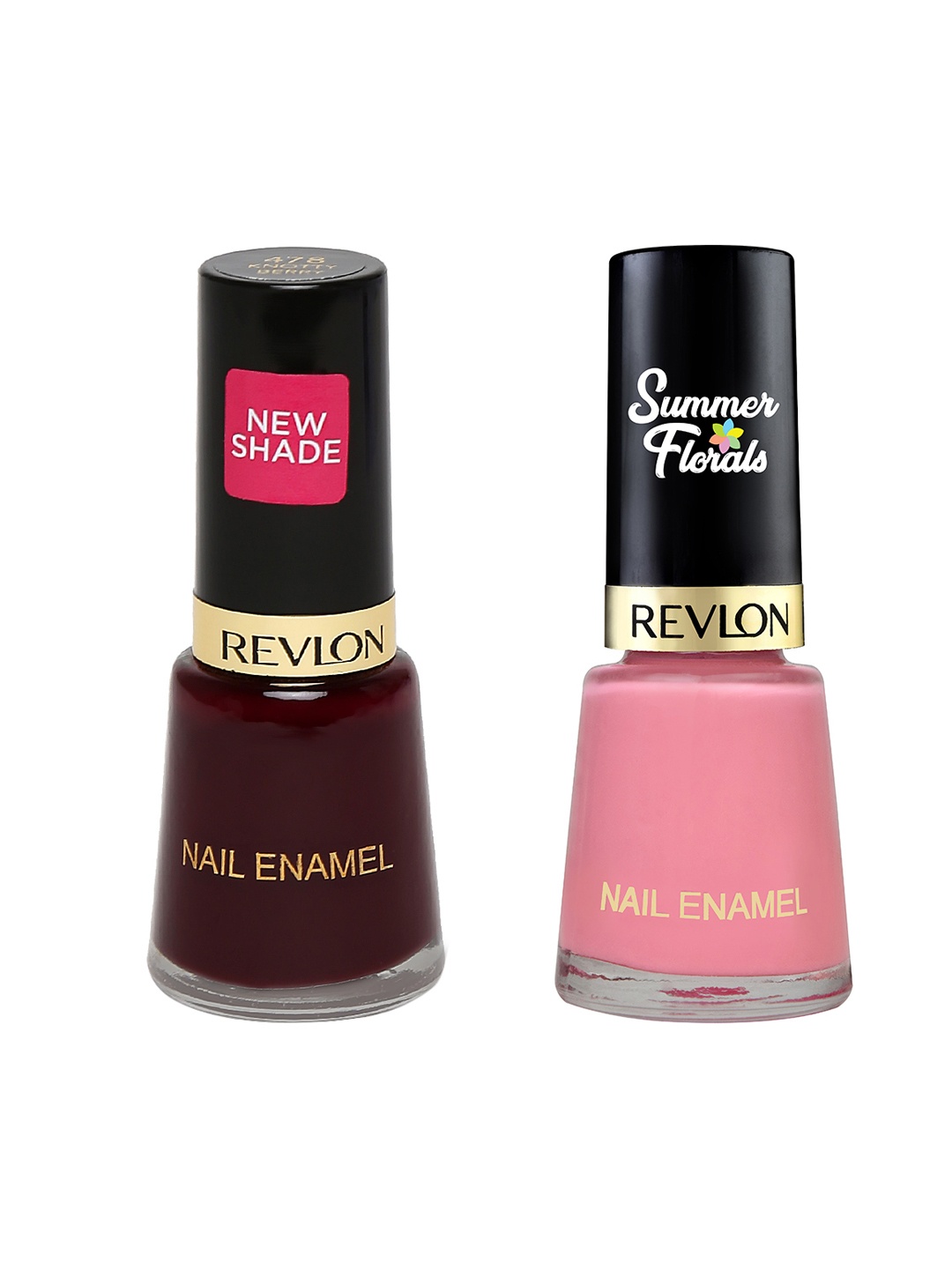 

Revlon Set of Brides Glee 477 & Summer Florals Tulip 563 Nail Enamels, Pink