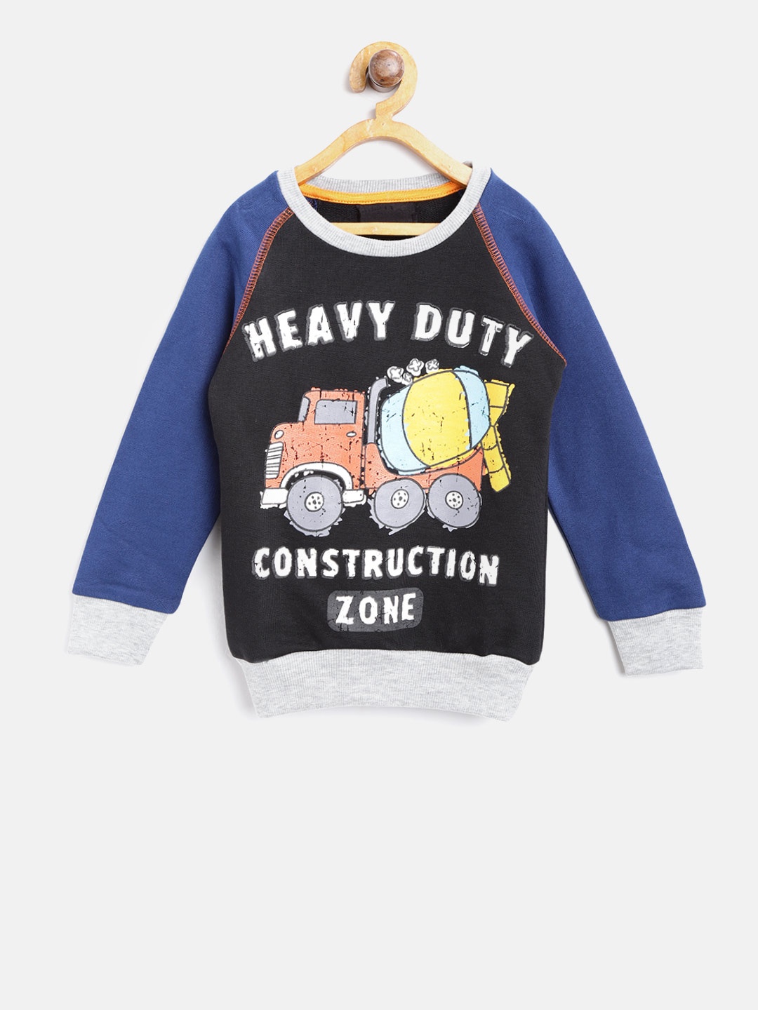 

Lazy Shark Boys Black & Blue Printed Sweatshirt
