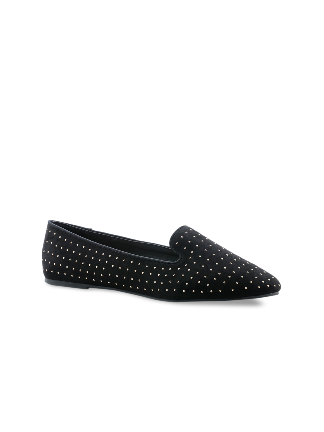 

London Rag Women Black Solid Synthetic Ballerinas