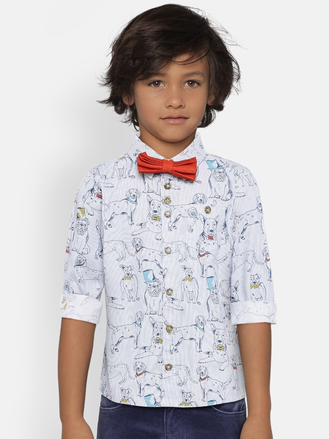

MONSOON CHILDREN Boys Blue Regular Fit Printed Casual Shirt