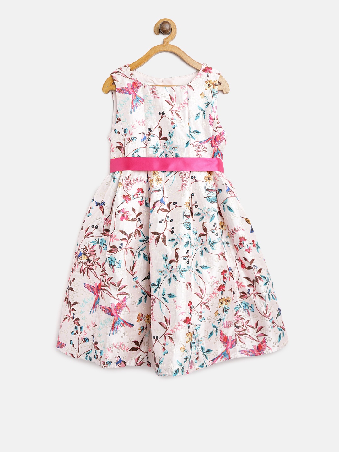 

MONSOON CHILDREN Girls Pink Printed Fit and Flare Dress