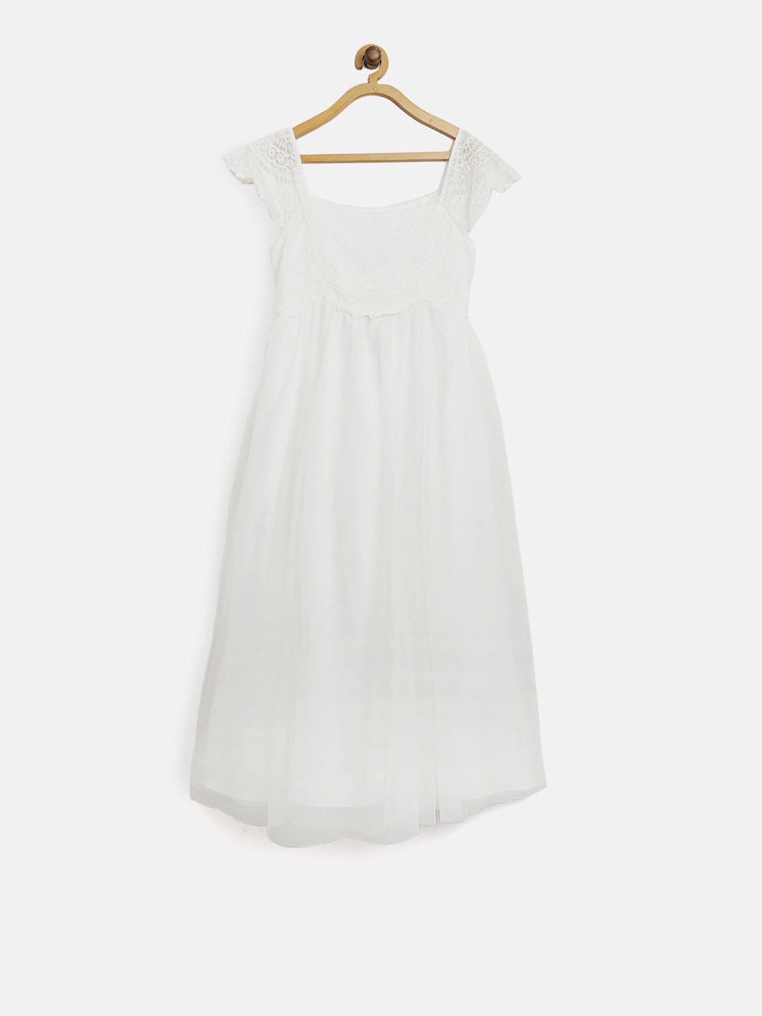 

MONSOON CHILDREN Girls White Shimmery Net Maxi Dress