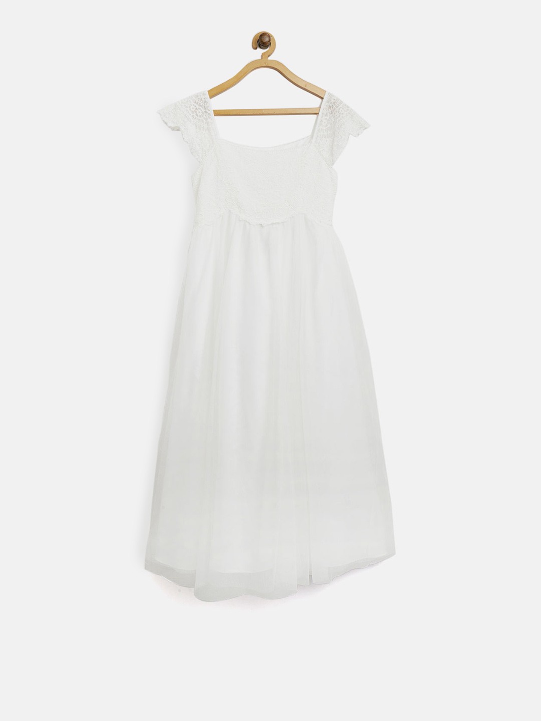 

MONSOON CHILDREN Girls White Shimmery Net Maxi Dress