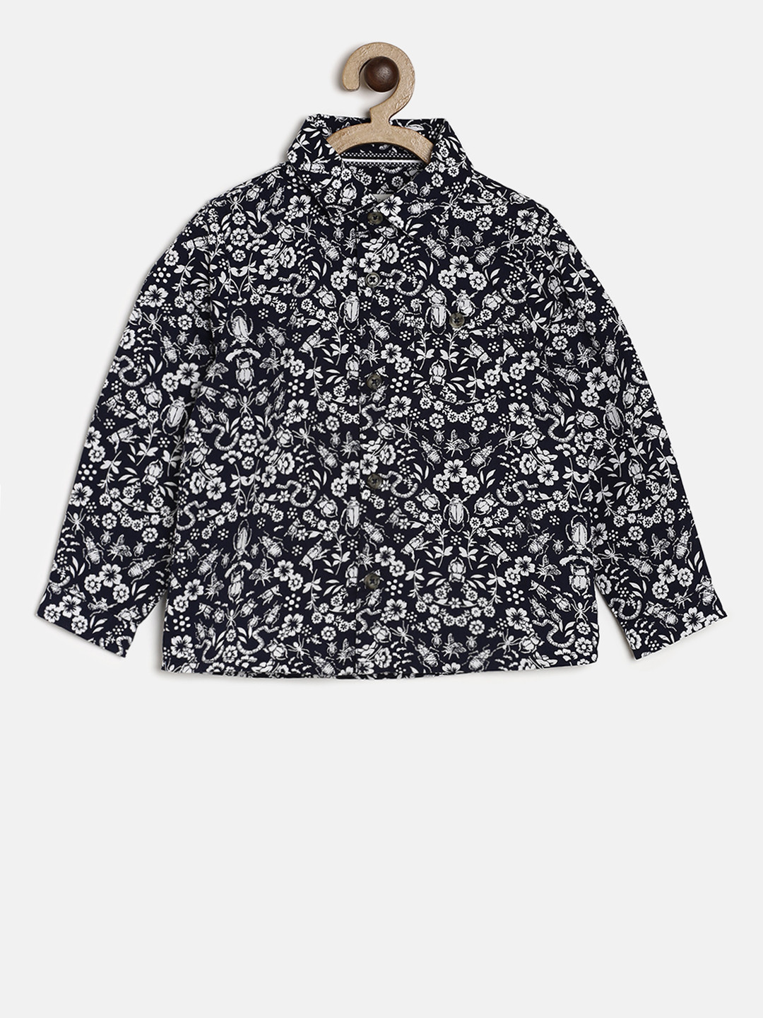 

MONSOON CHILDREN Boys Navy Blue Regular Fit Printed Casual Shirt