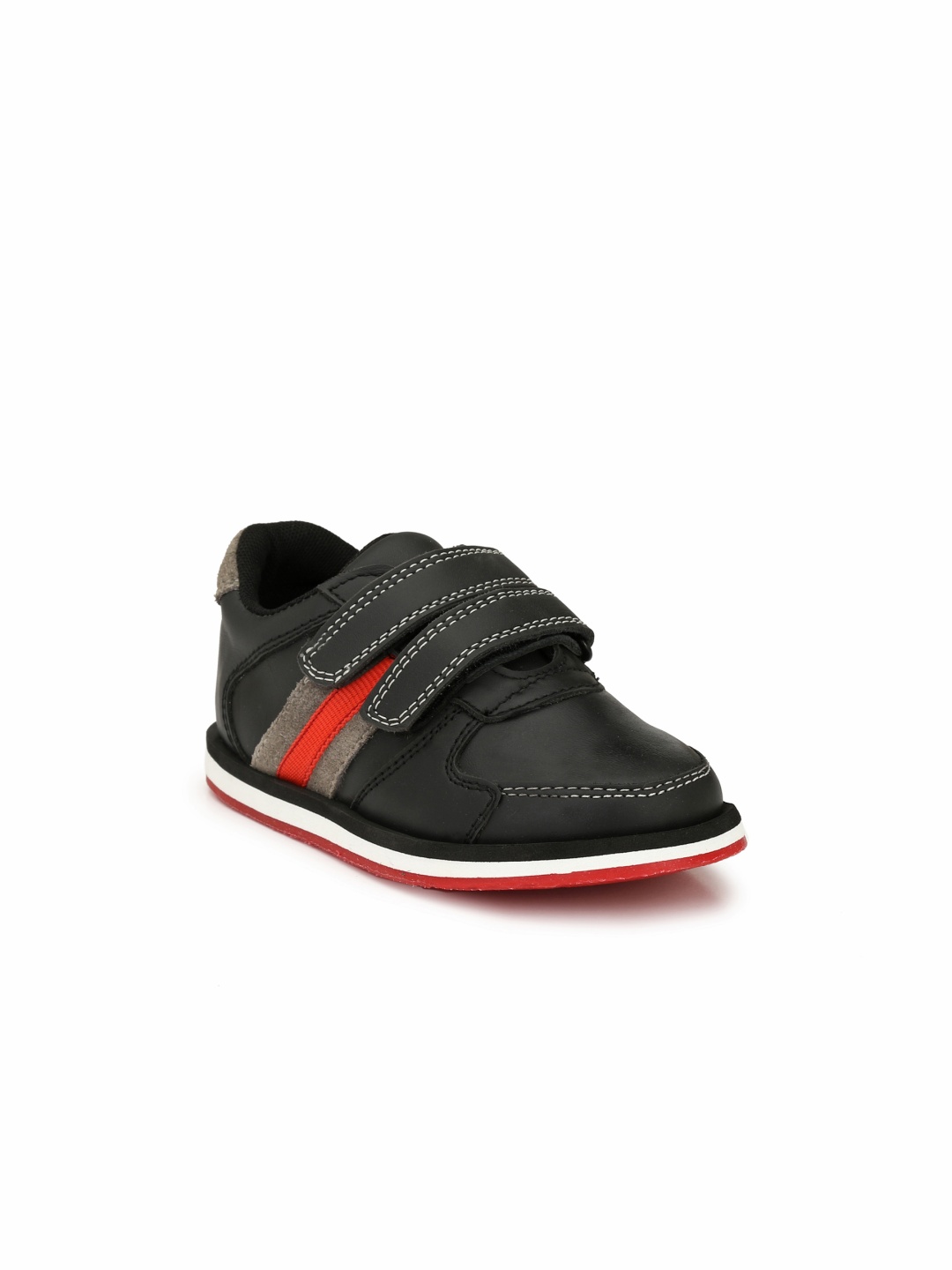 

TUSKEY Boys Leather Black Sneakers