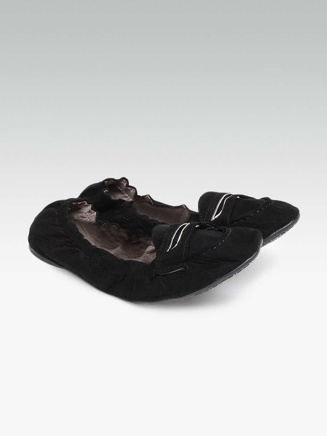 

Carlton London Women Black Solid Synthetic Ballerinas