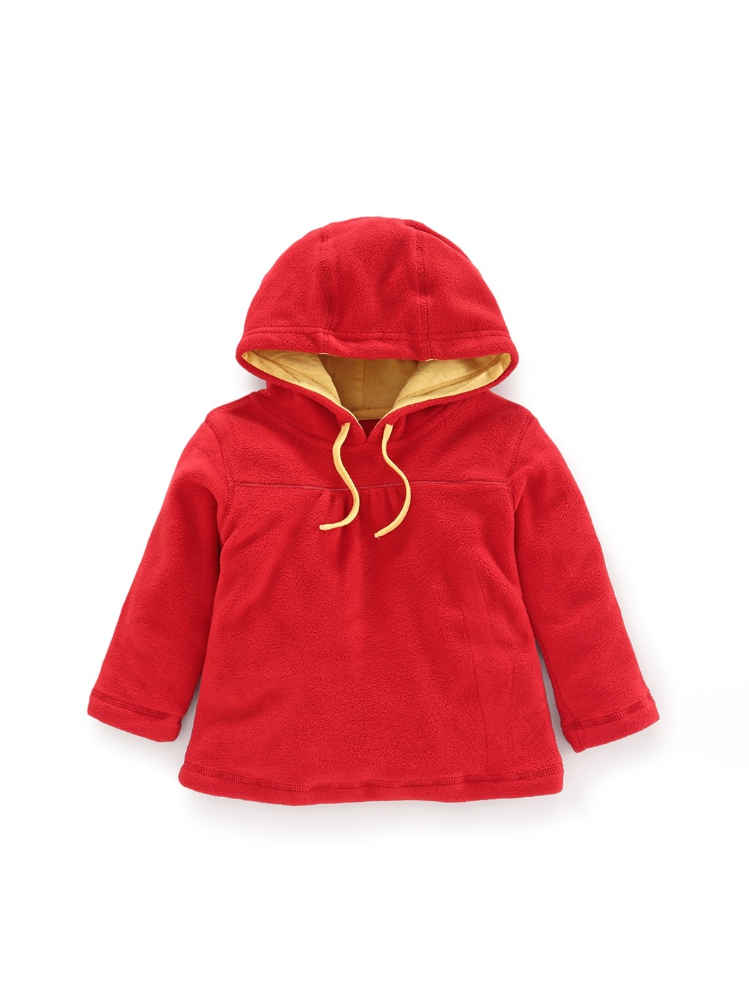 

Nino Bambino Unisex Red Solid Hooded Sweatshirt