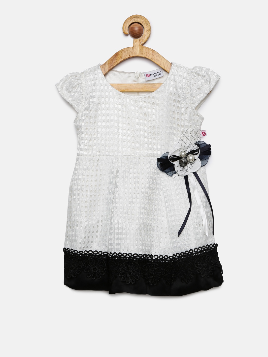 

Peppermint Girls White A-line Dress