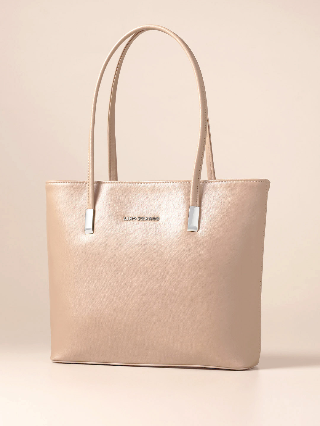 Lino Perros Beige Solid Shoulder Bag