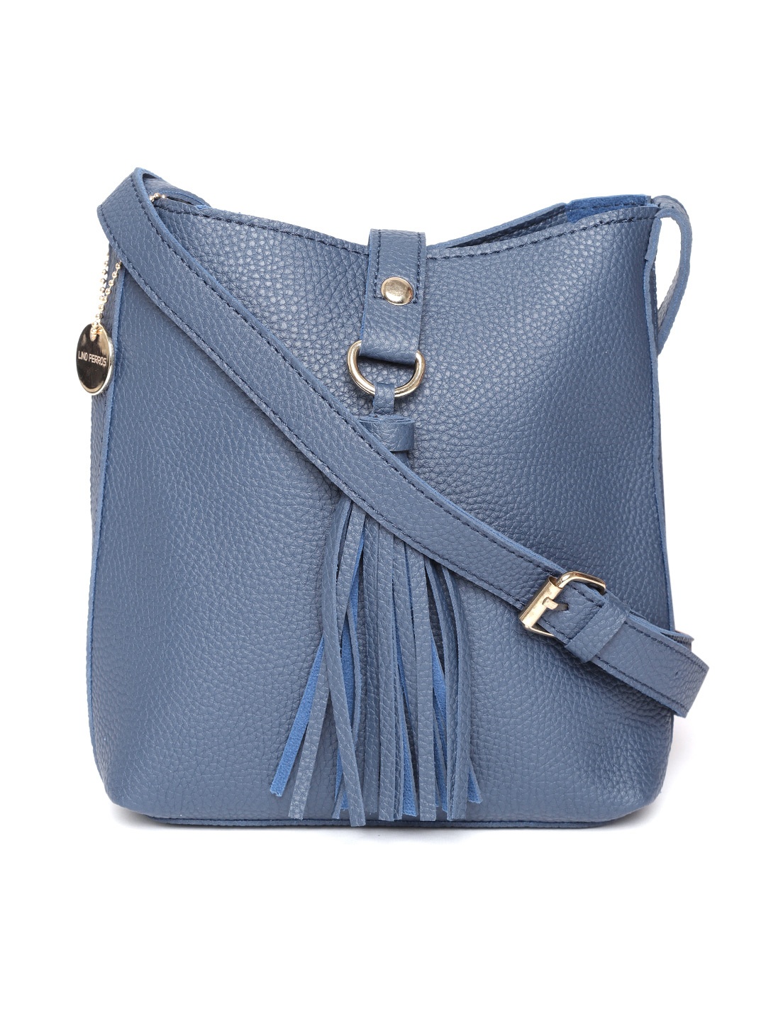 

Lino Perros Blue Solid Sling Bag