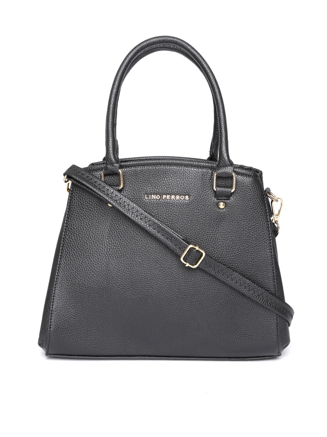 

Lino Perros Black Solid Handheld Bag
