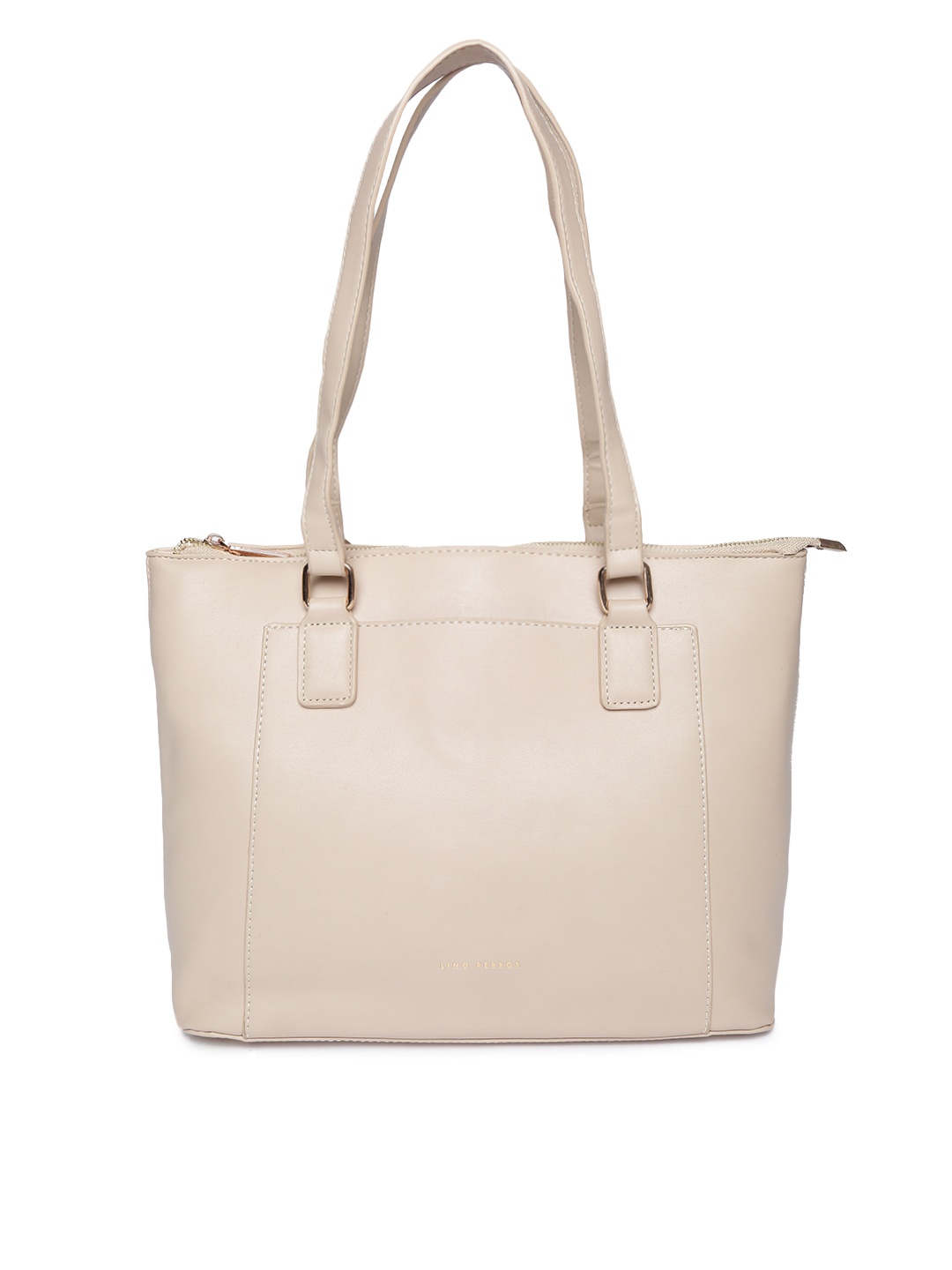 

Lino Perros Cream Solid Shoulder Bag