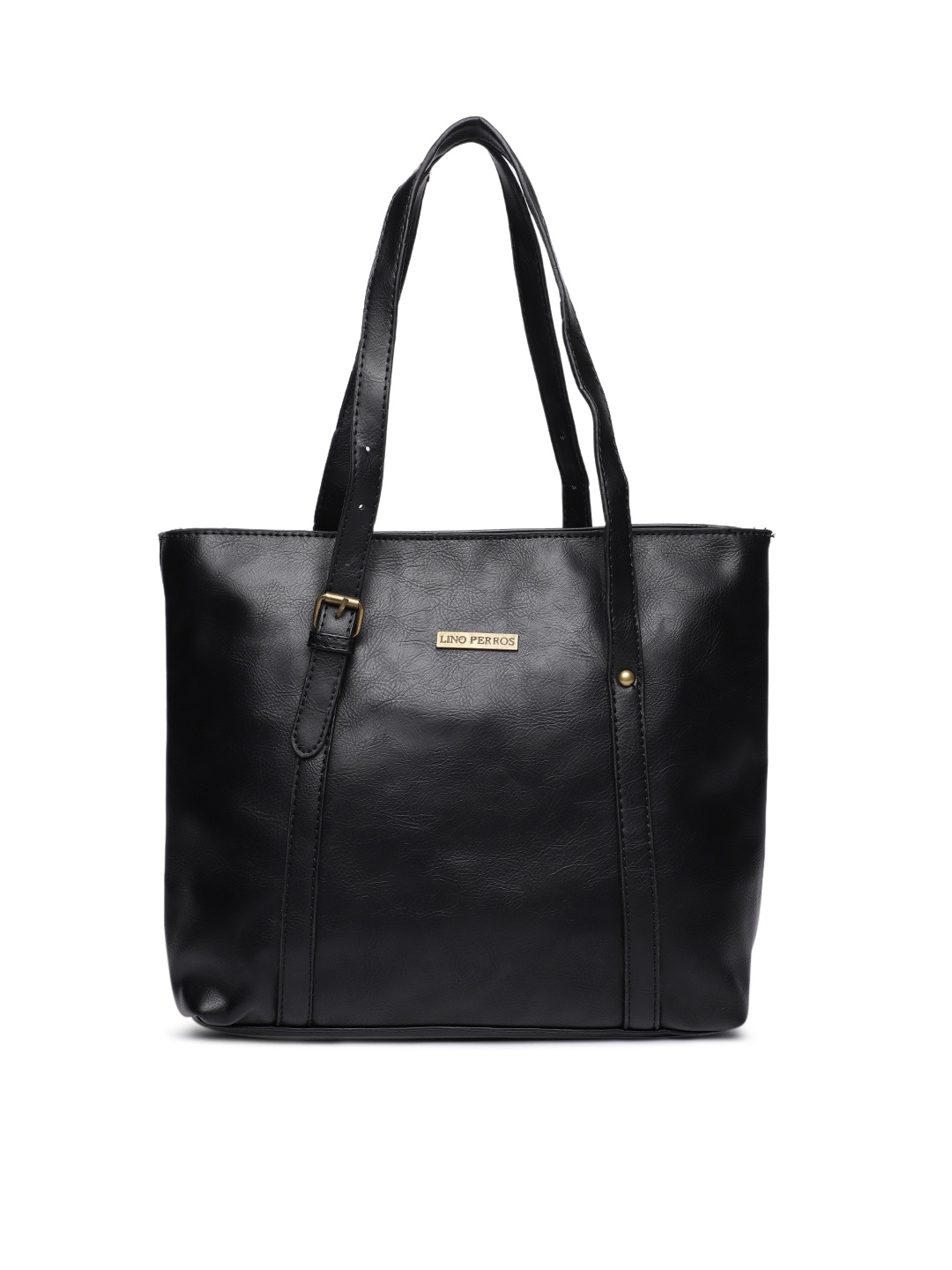 

Lino Perros Black Solid Shoulder Bag