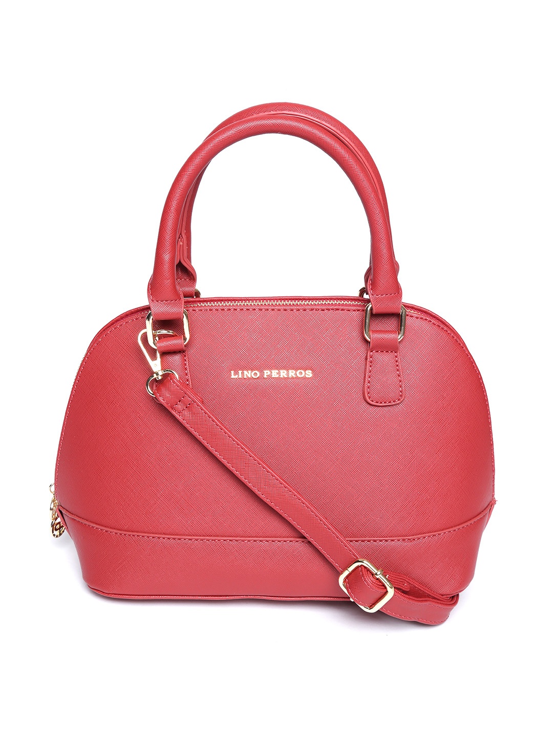 

Lino Perros Red Solid Handheld Bag