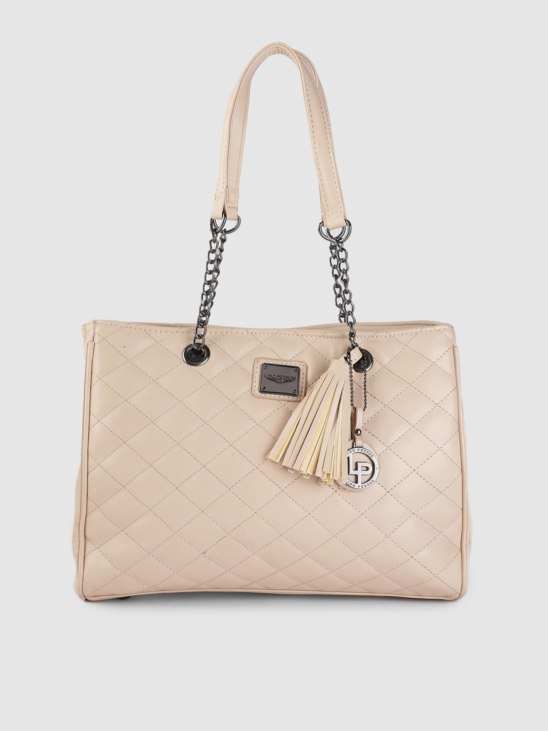 

Lino Perros Beige Quilted Handheld Bag