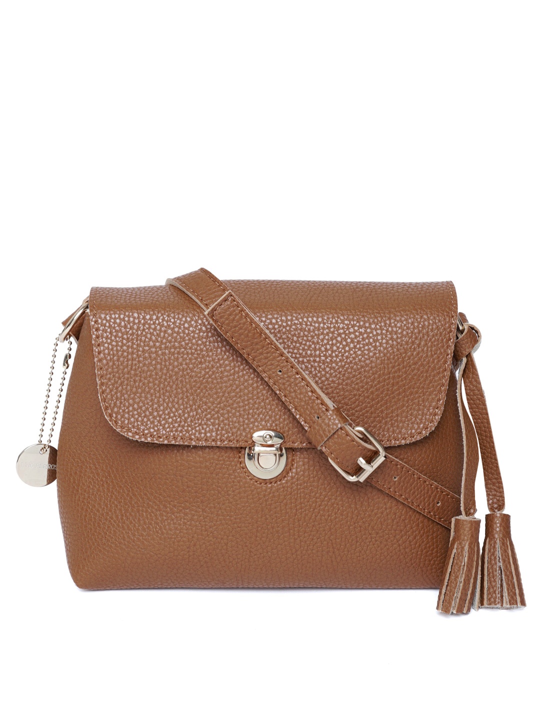 

Lino Perros Brown Solid Sling Bag
