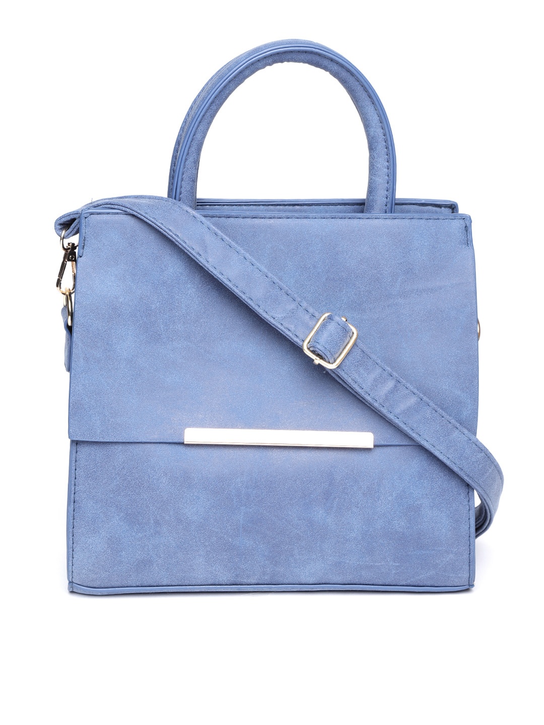 

Lino Perros Blue Solid Handheld Bag