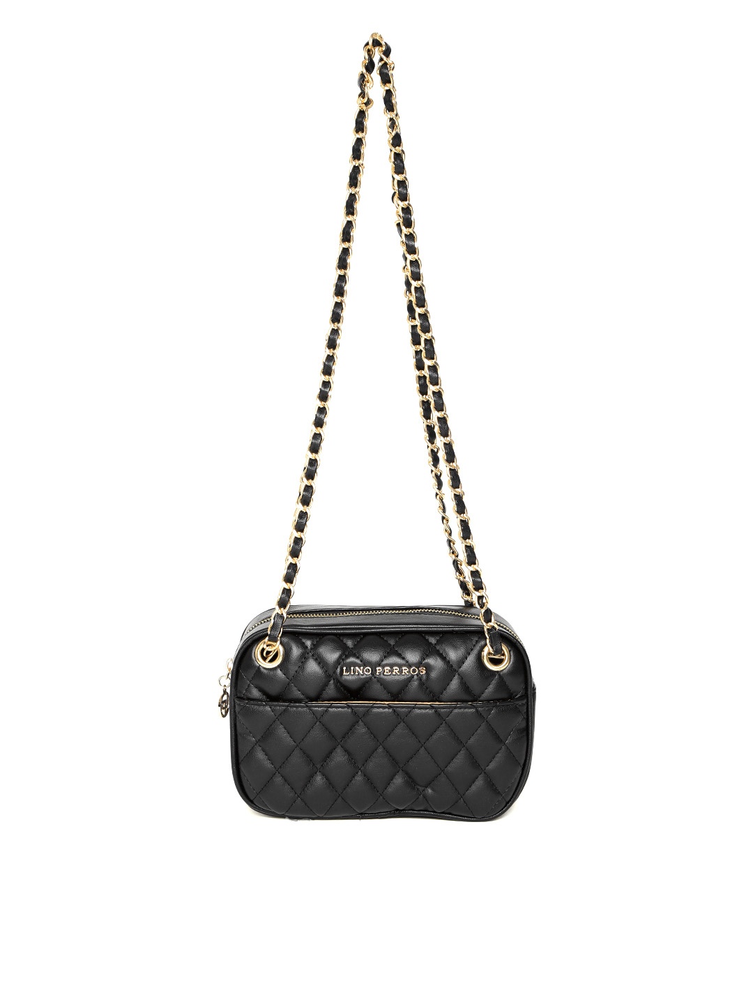 

Lino Perros Black Quilted Shoulder Bag