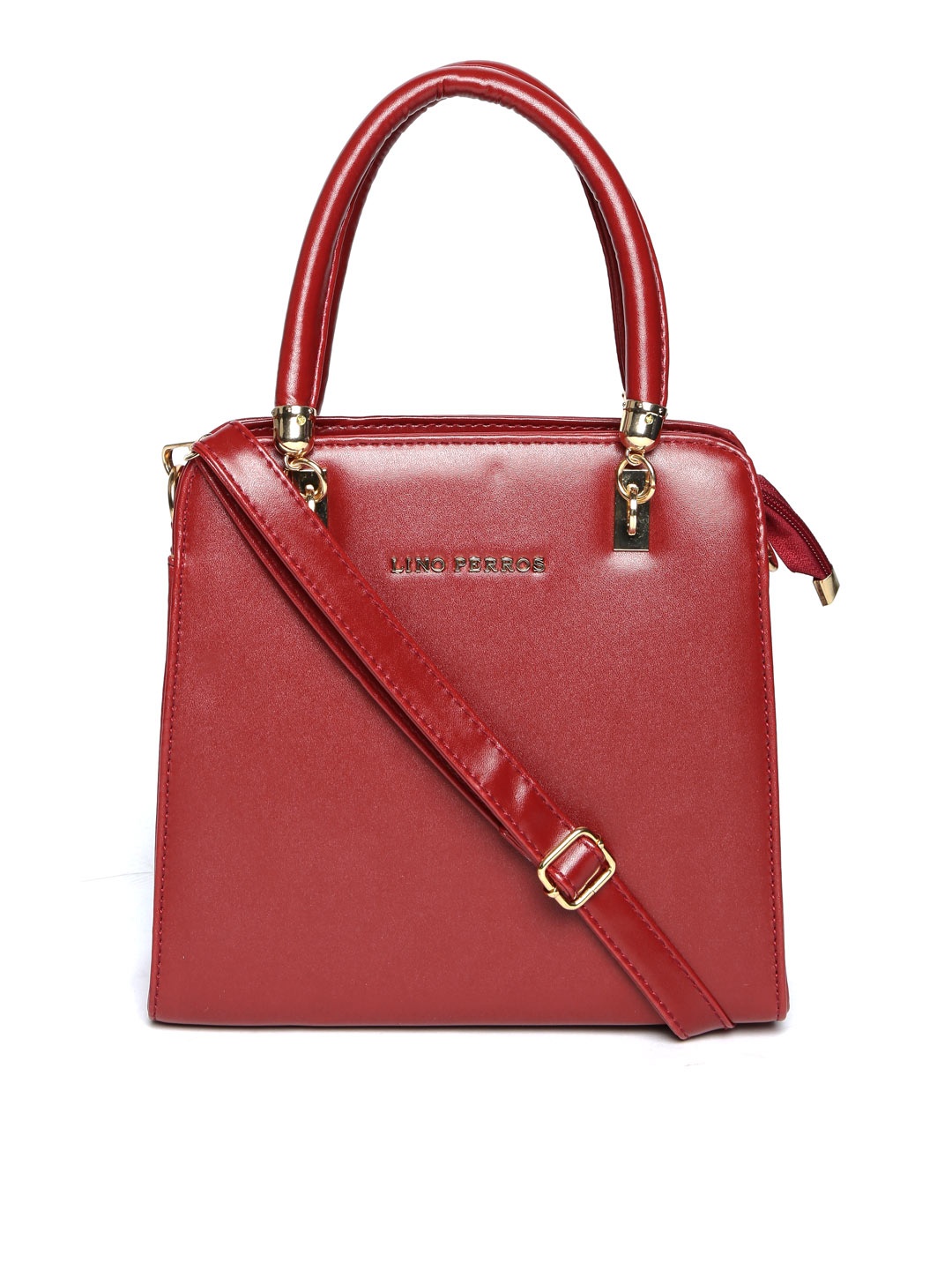 

Lino Perros Red Solid Handheld Bag