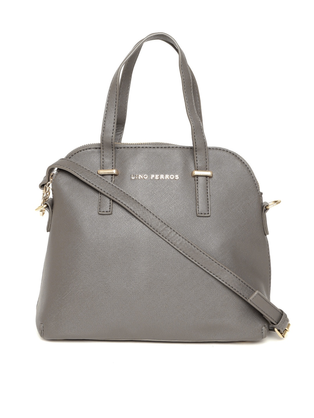

Lino Perros Grey Solid Handheld Bag