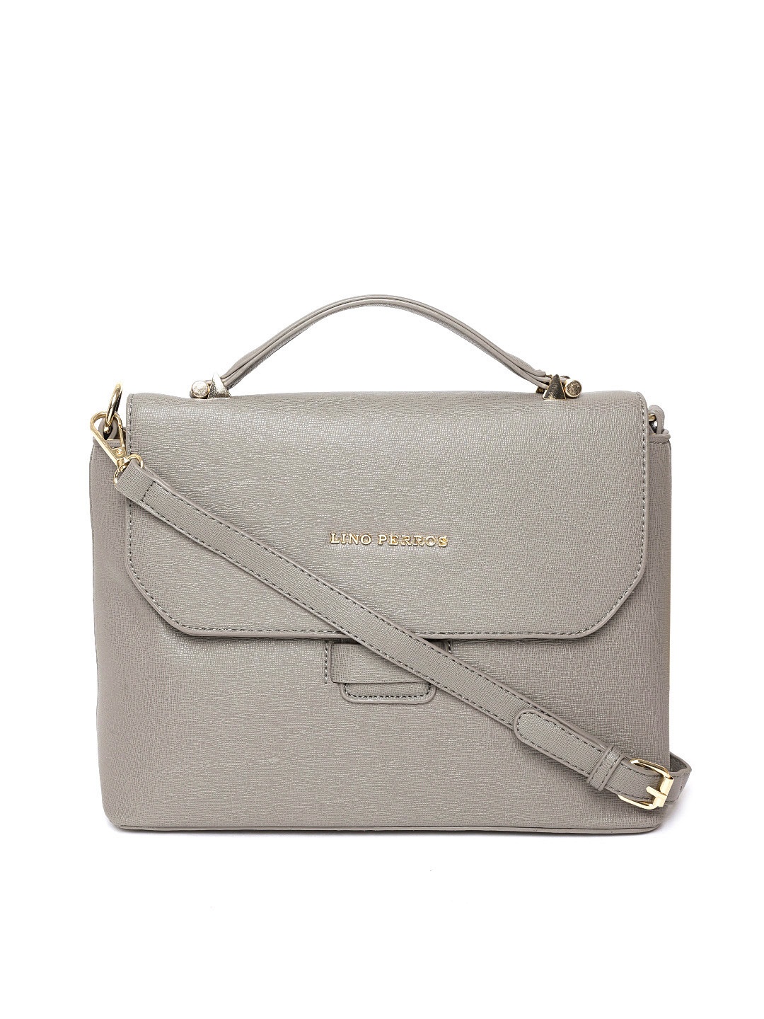 

Lino Perros Grey Solid Satchel Bag