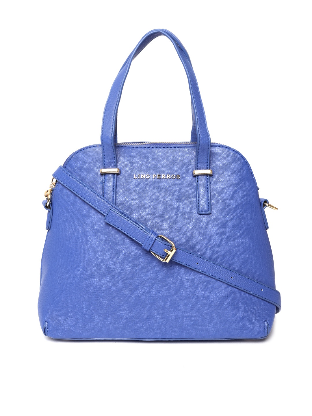 

Lino Perros Blue Solid Handheld Bag