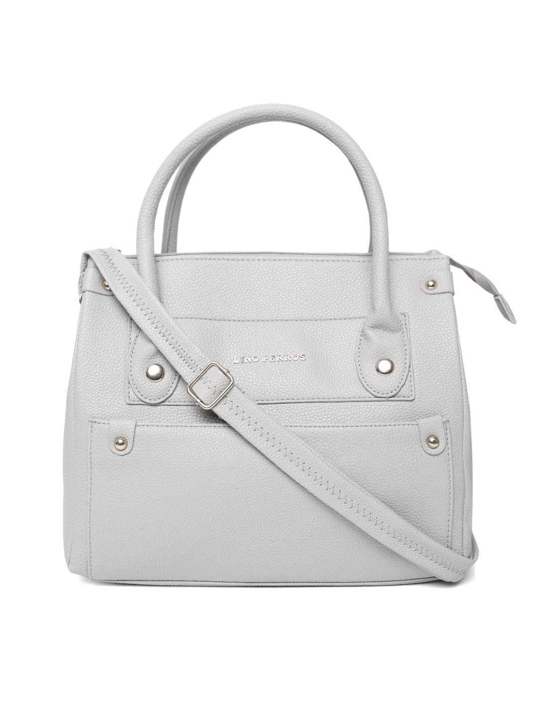 

Lino Perros Grey Solid Handheld Bag