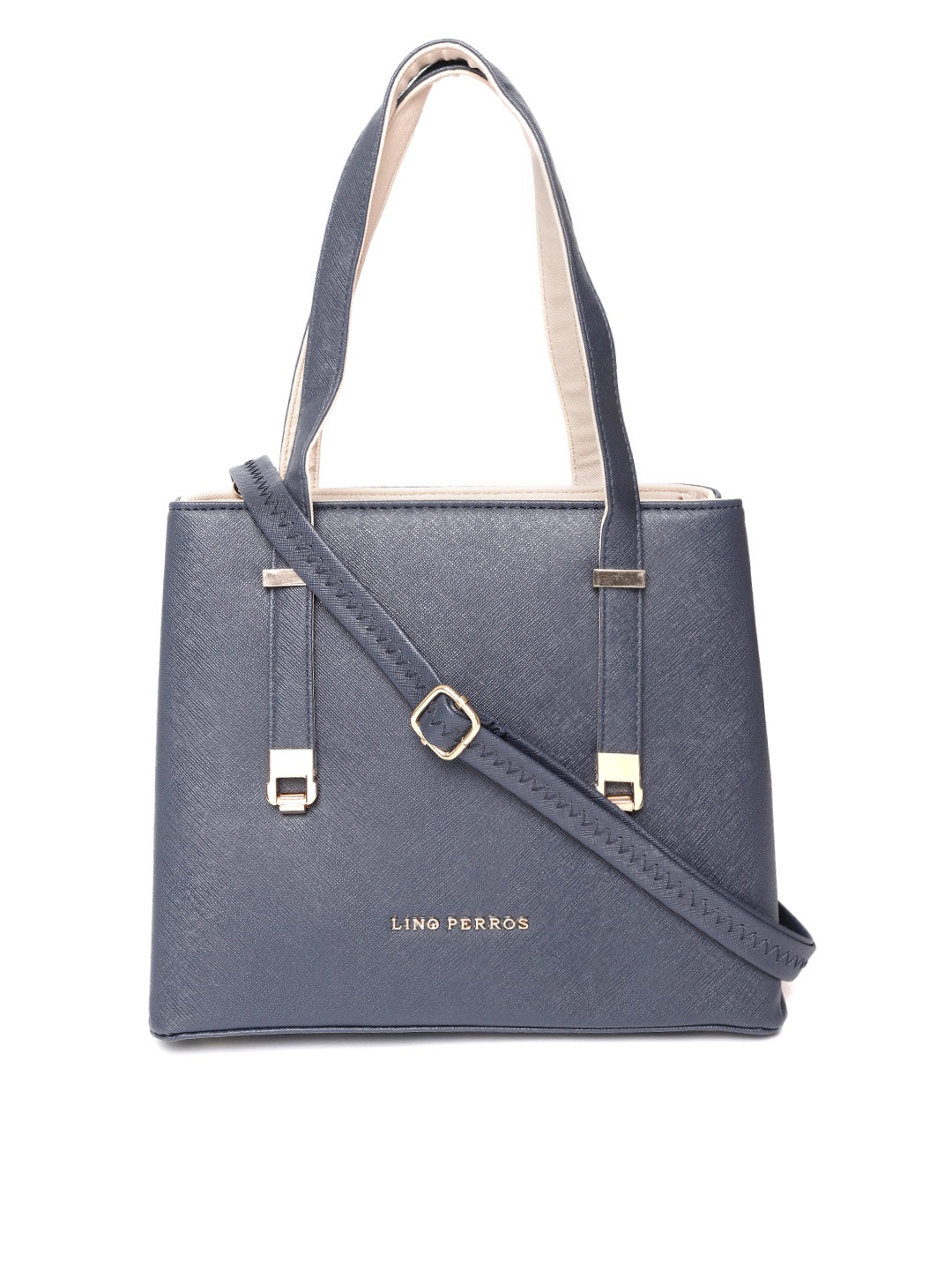 

Lino Perros Navy Blue Solid Shoulder Bag