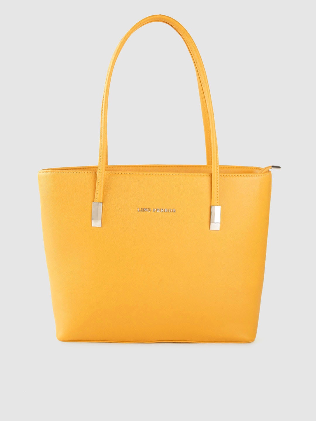 

Lino Perros Mustard Yellow Solid Laptop Bag