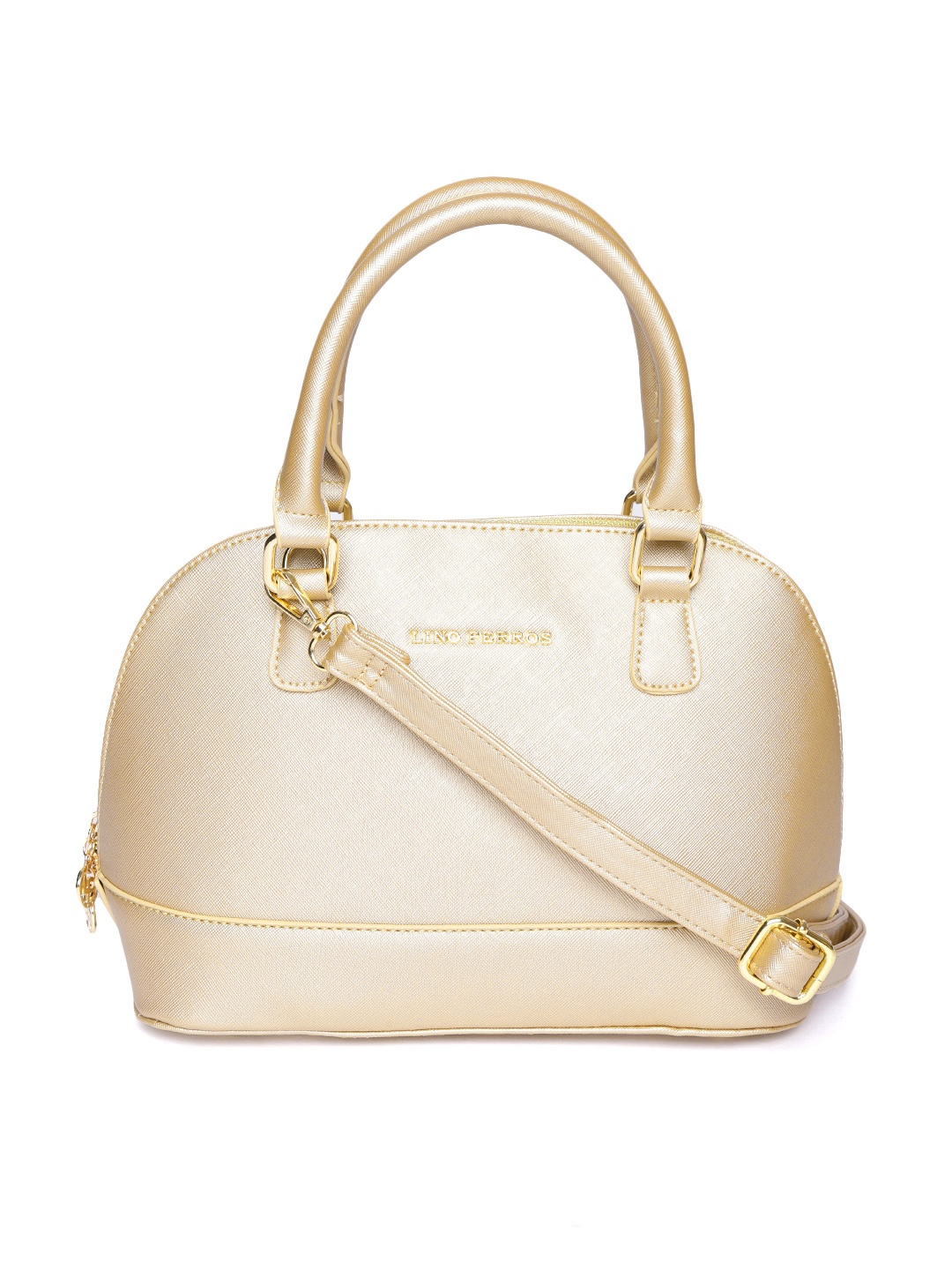 

Lino Perros Gold-Toned Solid Handheld Bag