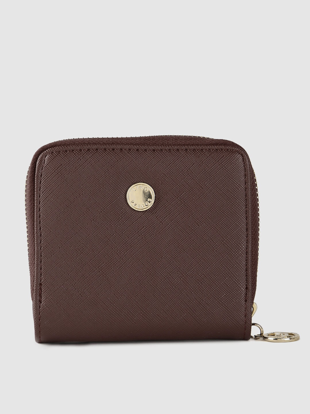 

Lino Perros Women Coffee Brown Solid Zip Around Wallet