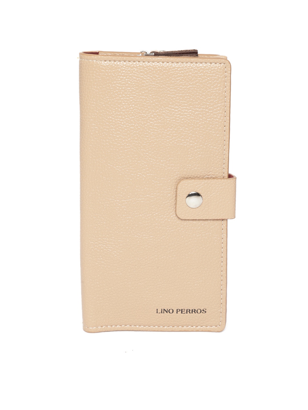 

Lino Perros Women Beige Solid Two Fold Wallet