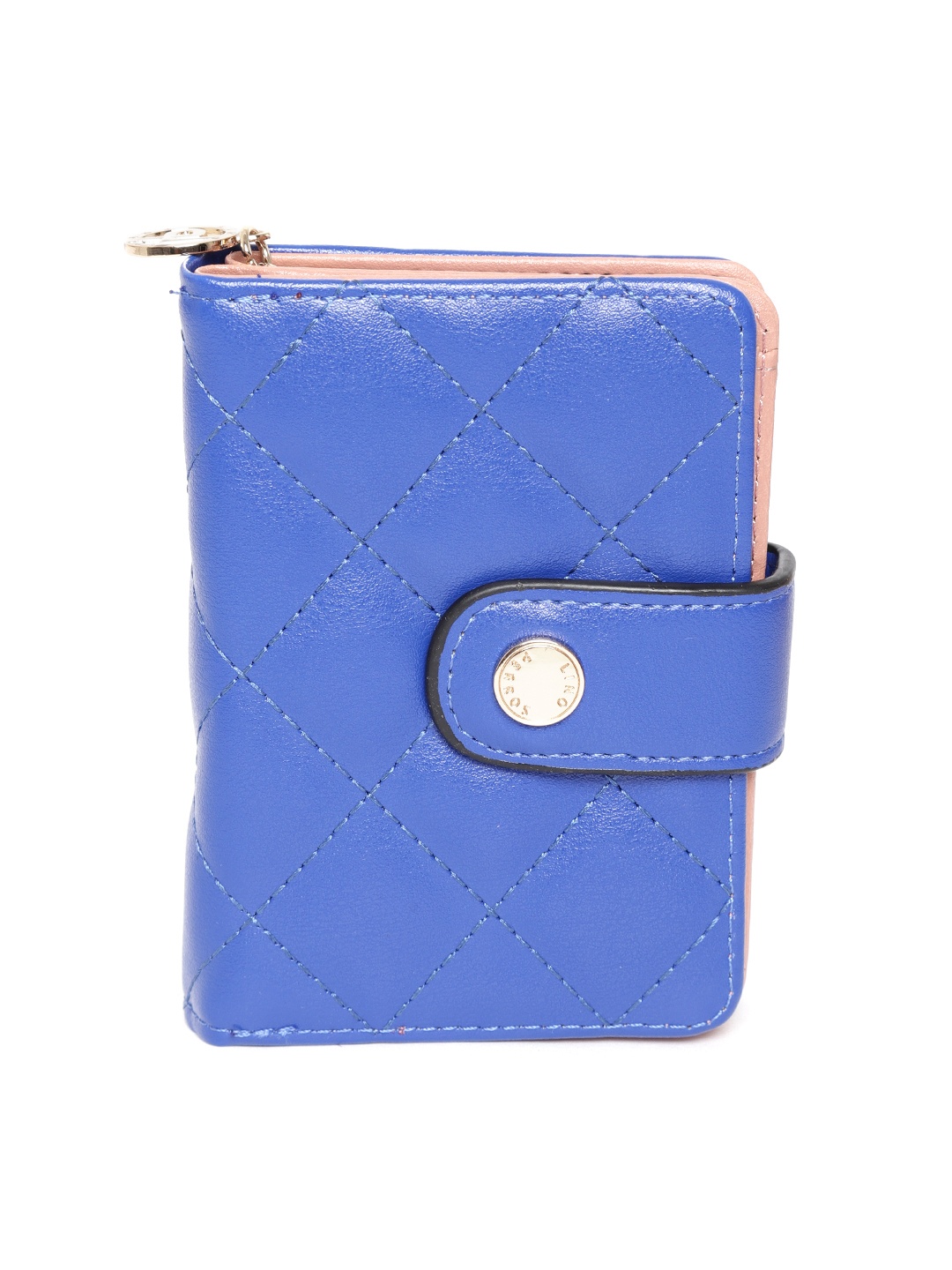 

Lino Perros Women Blue Quilted Two Fold Wallet