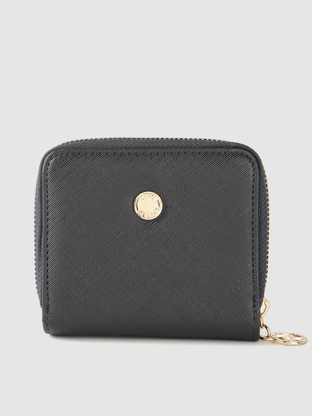 

Lino Perros Women Black Solid Zip Around Wallet