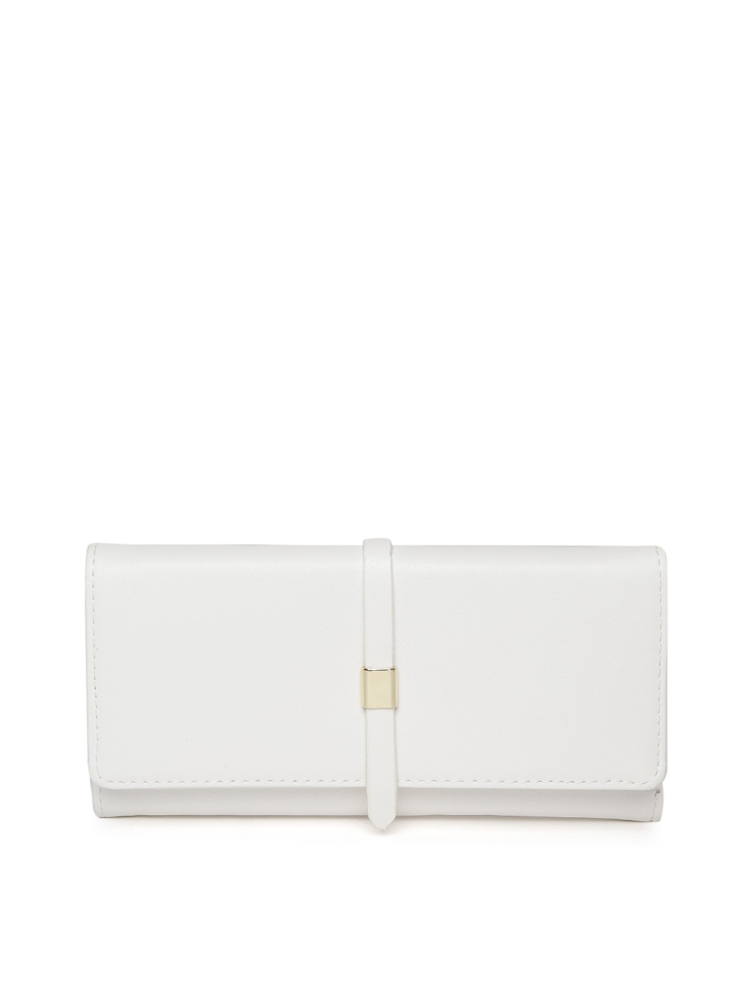 

Lino Perros Women White Solid Three Fold Wallet