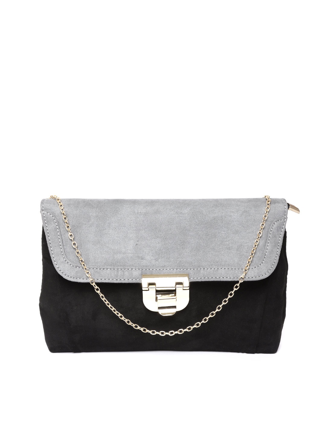 

Lino Perros Black & Grey Colourblocked Clutch