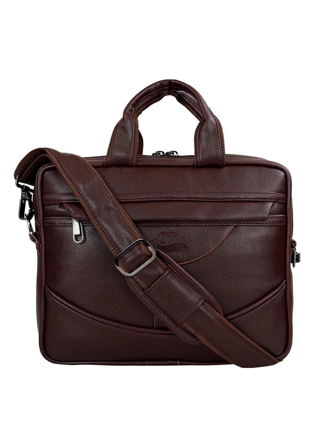 

Leather World Unisex Brown 14 inch Solid Office Laptop Bag