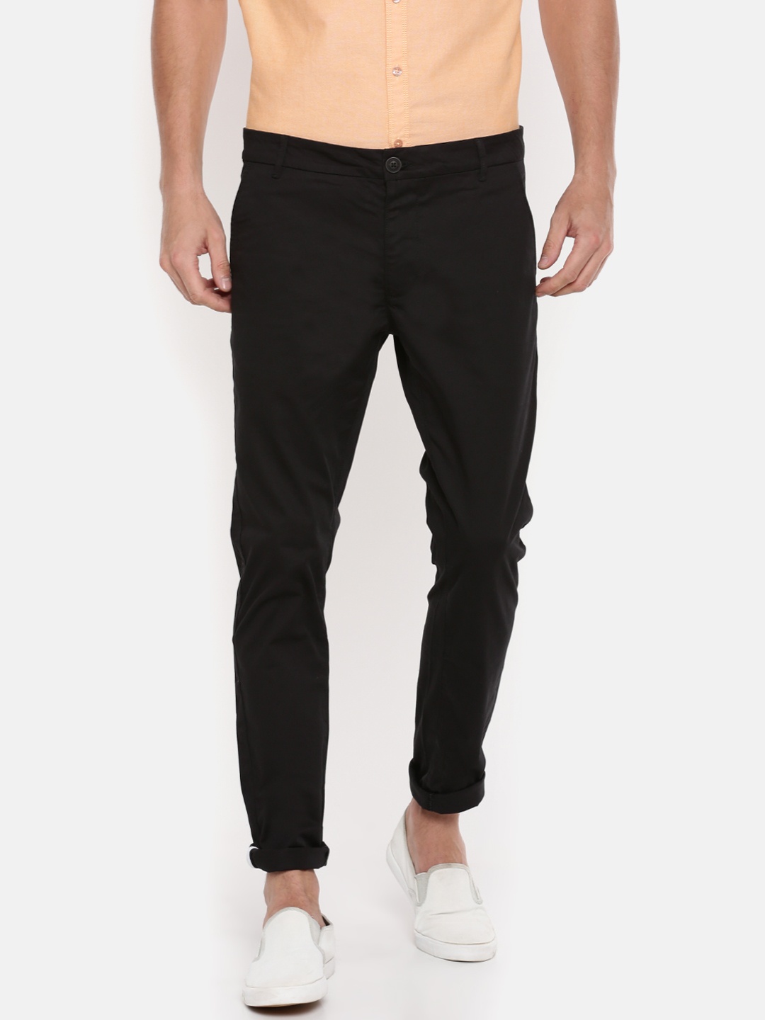 

Being Human Men Black Slim Fit Solid Chinos