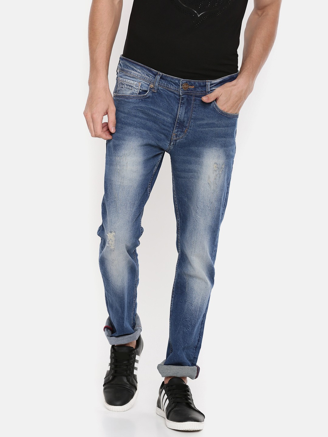 

Being Human Men Blue Slim Fit Mid-Rise Mildly Distressed Stretchable Jeans