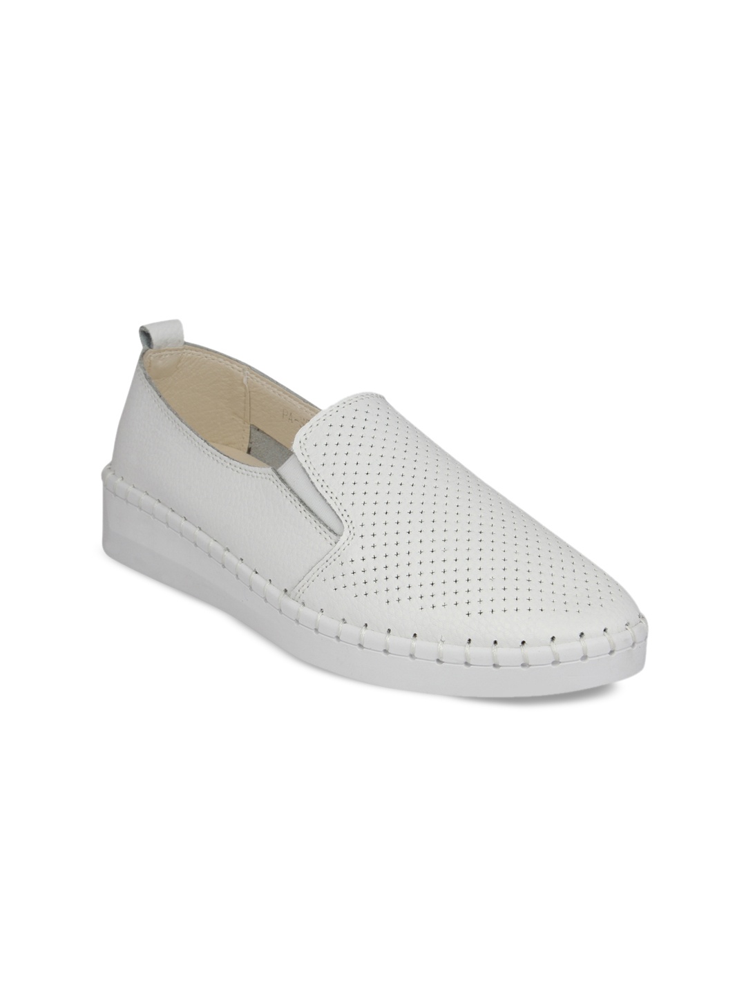 

pelle albero Women White Slip-On Sneakers
