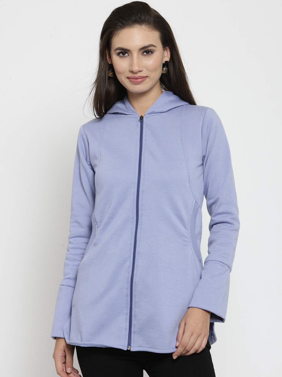 

Belle Fille Women Blue Solid Tailored Jacket