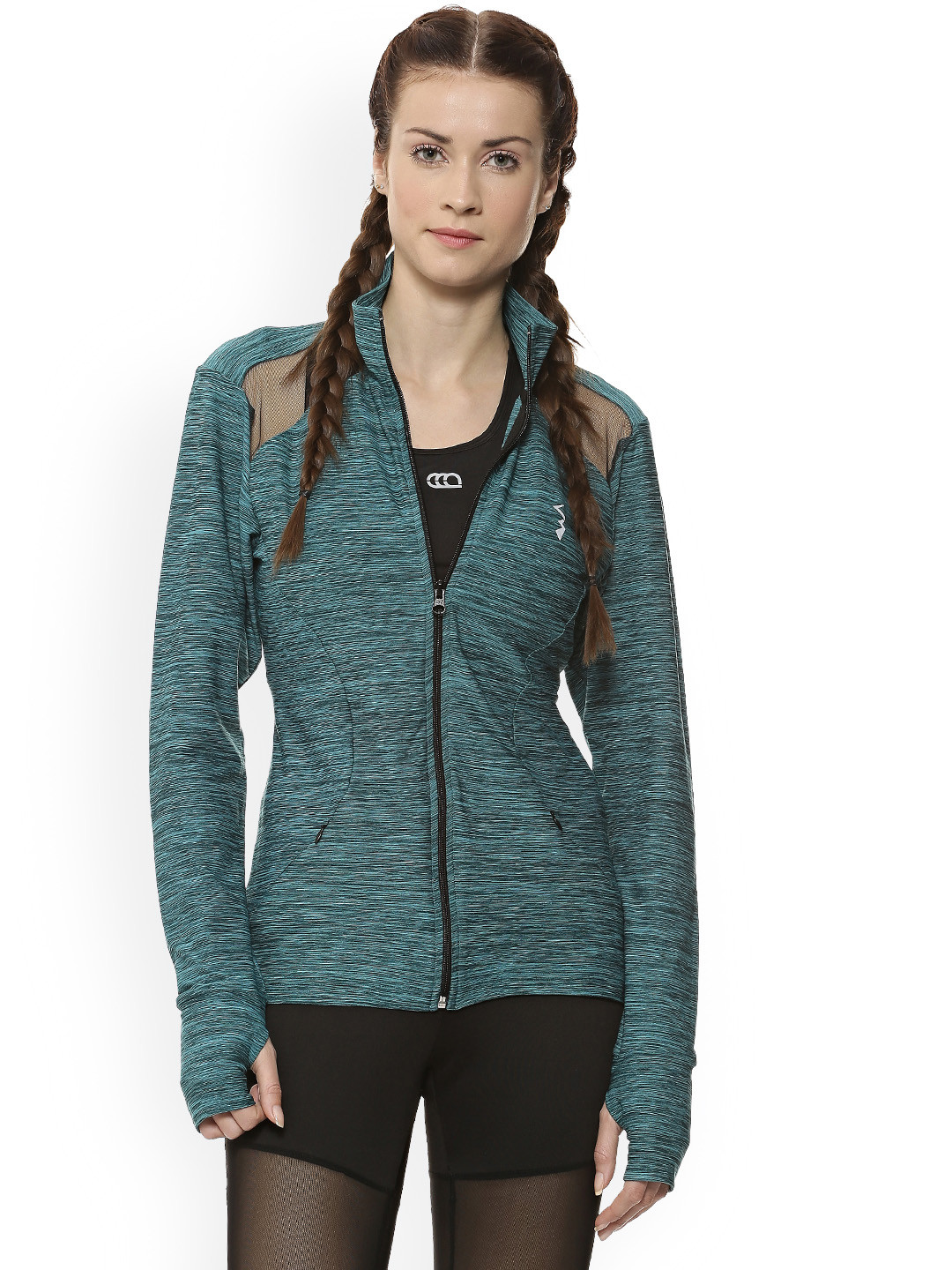 

Campus Sutra Women Green Solid Lightweight Sporty Jacket