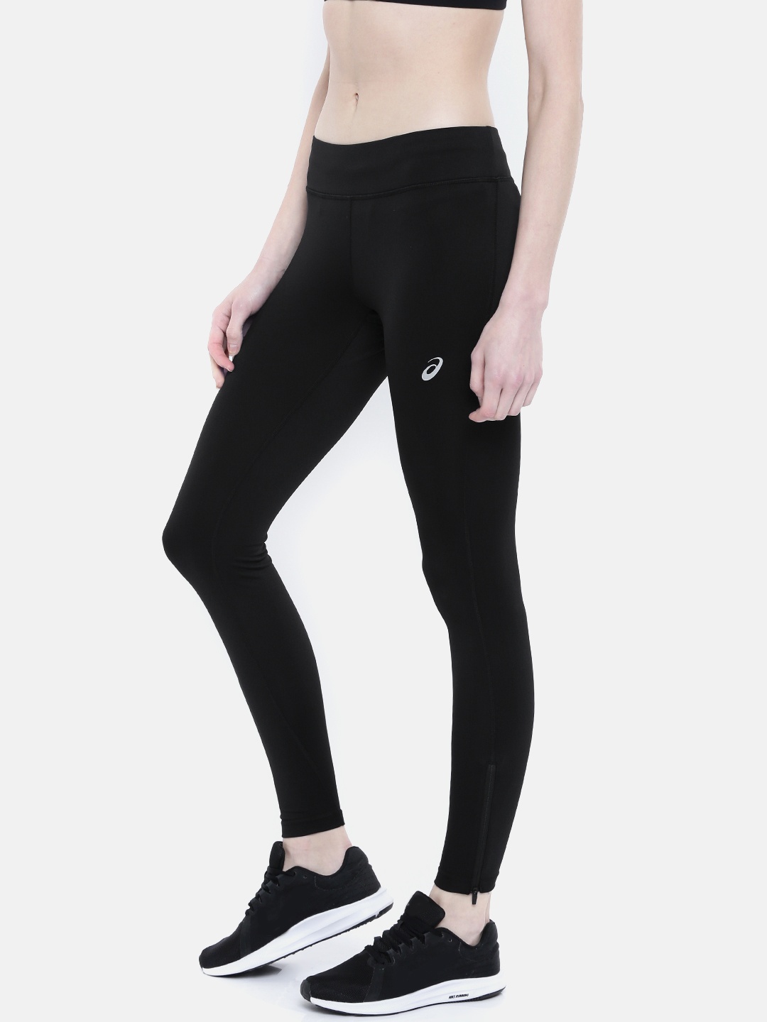 

ASICS Women Black Solid SILVER Tights